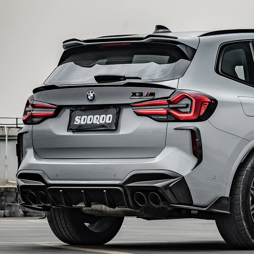 SOOQOO BMW X3M F97 Rear Spoiler In Prepreg Carbon Fiber