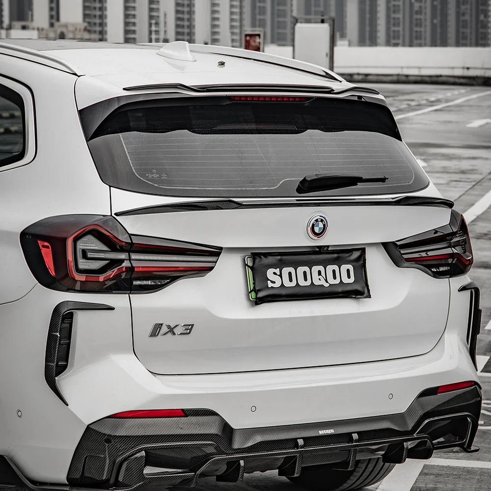 SOOQOO BMW X3 G01 Rear Spoiler In Prepreg Carbon Fiber