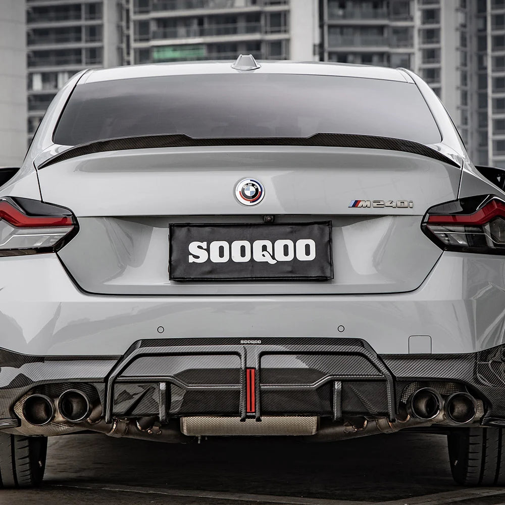 SOOQOO BMW 2 Series G42 Rear Spoiler In Prepreg Carbon Fiber
