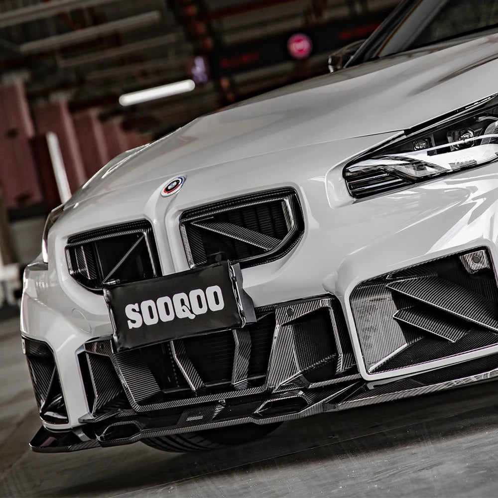 SOOQOO V1 BMW M2 G87 Front Grille In Prepreg Carbon Fiber