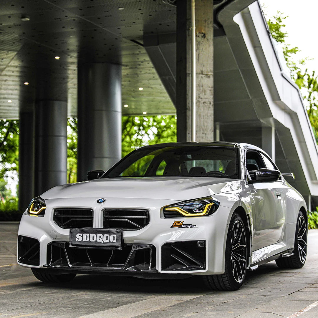 SOOQOO V2 BMW M2 G87 Front Grille In Prepreg Carbon Fiber