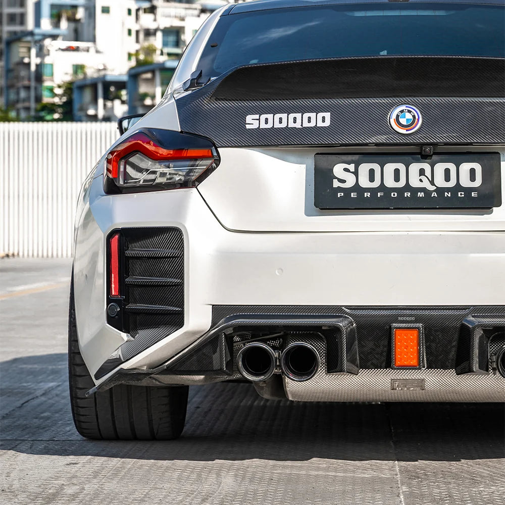 SOOQOO V3 BMW M2 G87 Rear Diffuser In Prepreg Carbon Fiber
