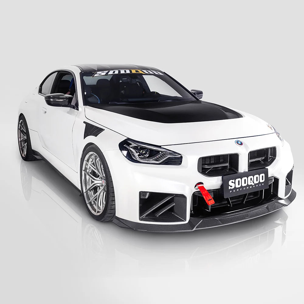 SOOQOO V3 BMW M2 G87 Front Lip In Prepreg Carbon Fiber