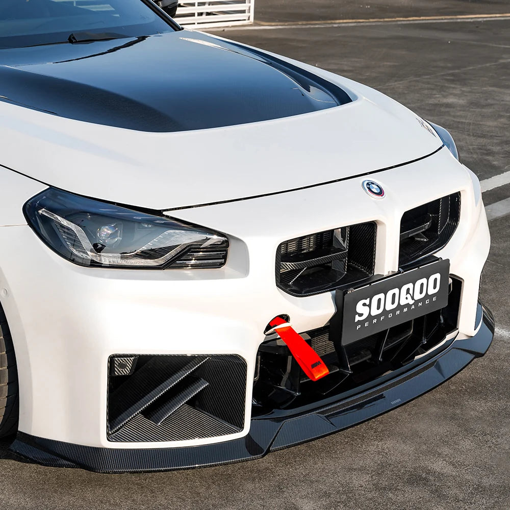 SOOQOO V3 BMW M2 G87 Front Lip In Prepreg Carbon Fiber
