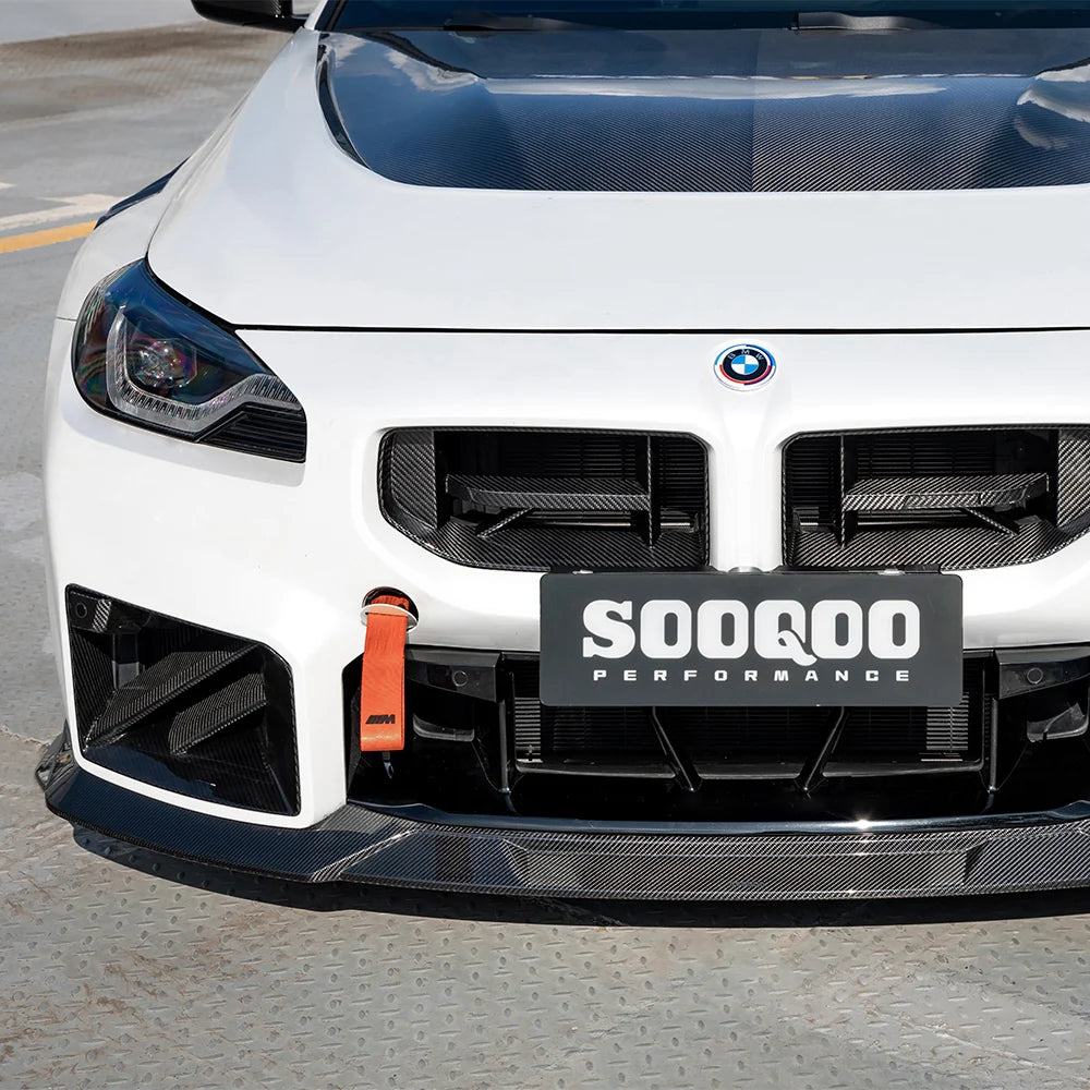 SOOQOO V3 BMW M2 G87 Front Lip In Prepreg Carbon Fiber