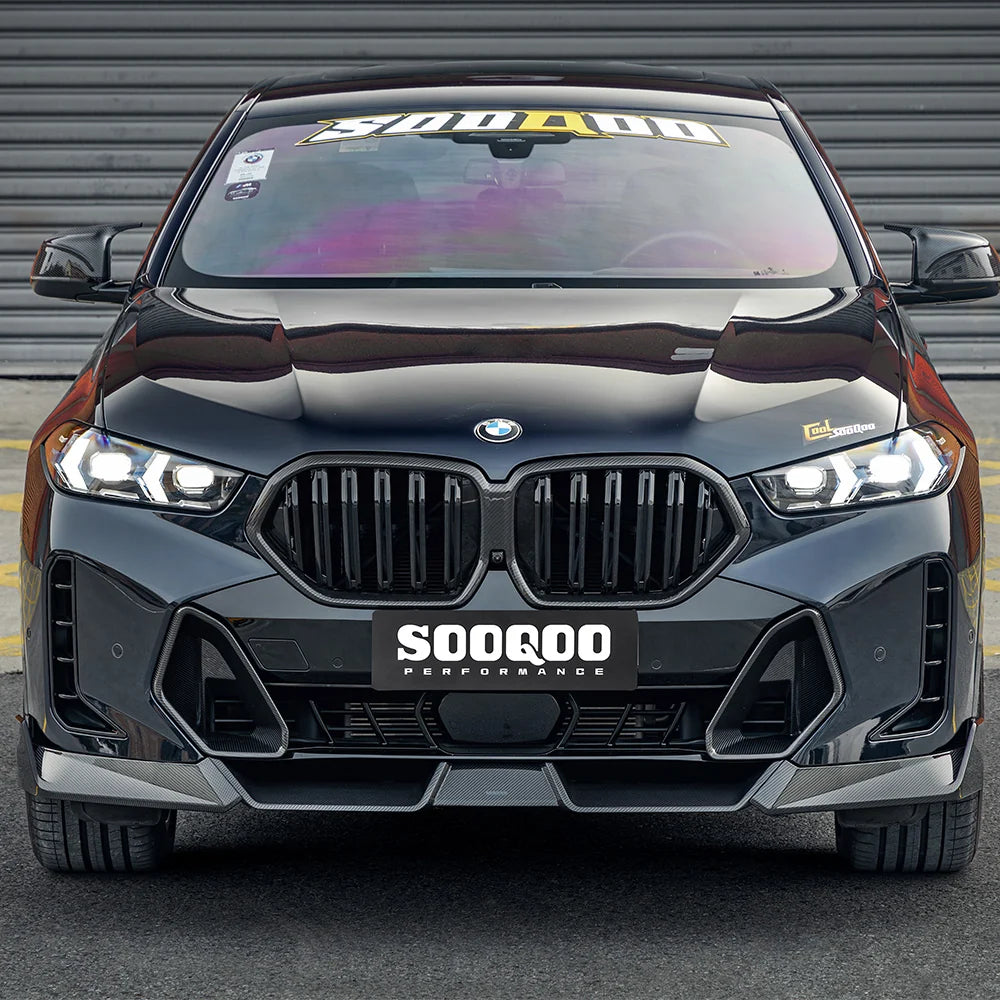 SOOQOO BMW X6 G06 LCI Dry Carbon Front Lip