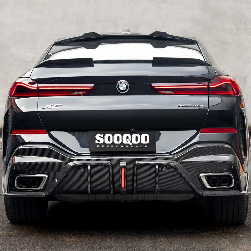 SOOQOO BMW X6 G06 Dry Carbon Brake Light Diffuser