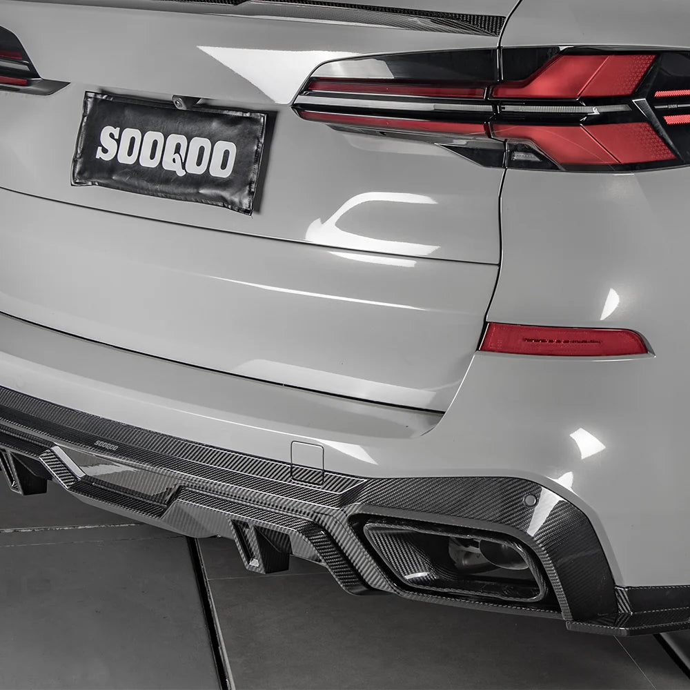 SOOQOO BMW X5 G05 Exhaust Tips In Prepreg Carbon Fiber