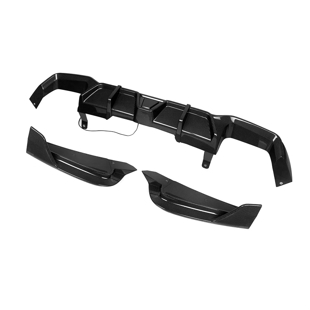 SOOQOO BMW X4 G02 LCI Rear Diffuser W/Brake Light In Prepreg Carbon Fiber