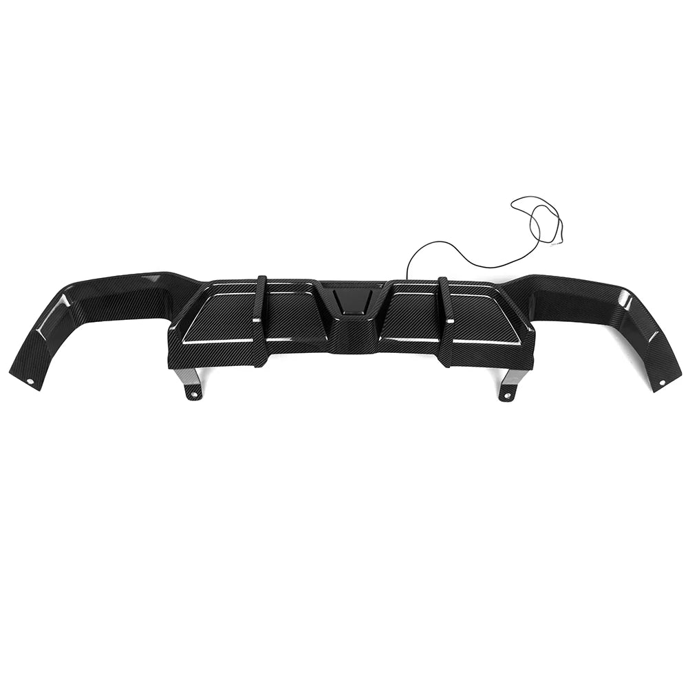 SOOQOO BMW X4 G02 LCI Rear Diffuser W/Brake Light In Prepreg Carbon Fiber