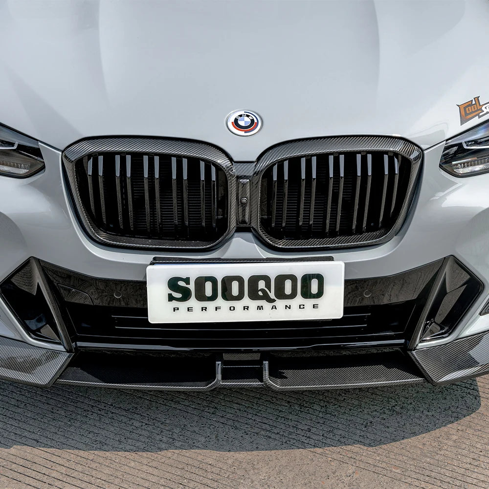 SOOQOO V2 BMW X3 G01 X4 G02 LCI Front Lip In Prepreg Carbon Fiber