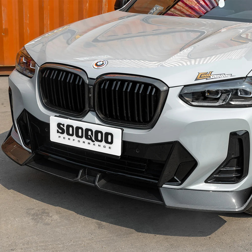 SOOQOO V2 BMW X3 G01 X4 G02 LCI Front Lip In Prepreg Carbon Fiber