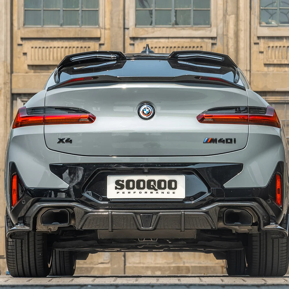SOOQOO BMW X4M F98 Roof Spoiler In Prepreg Carbon Fiber