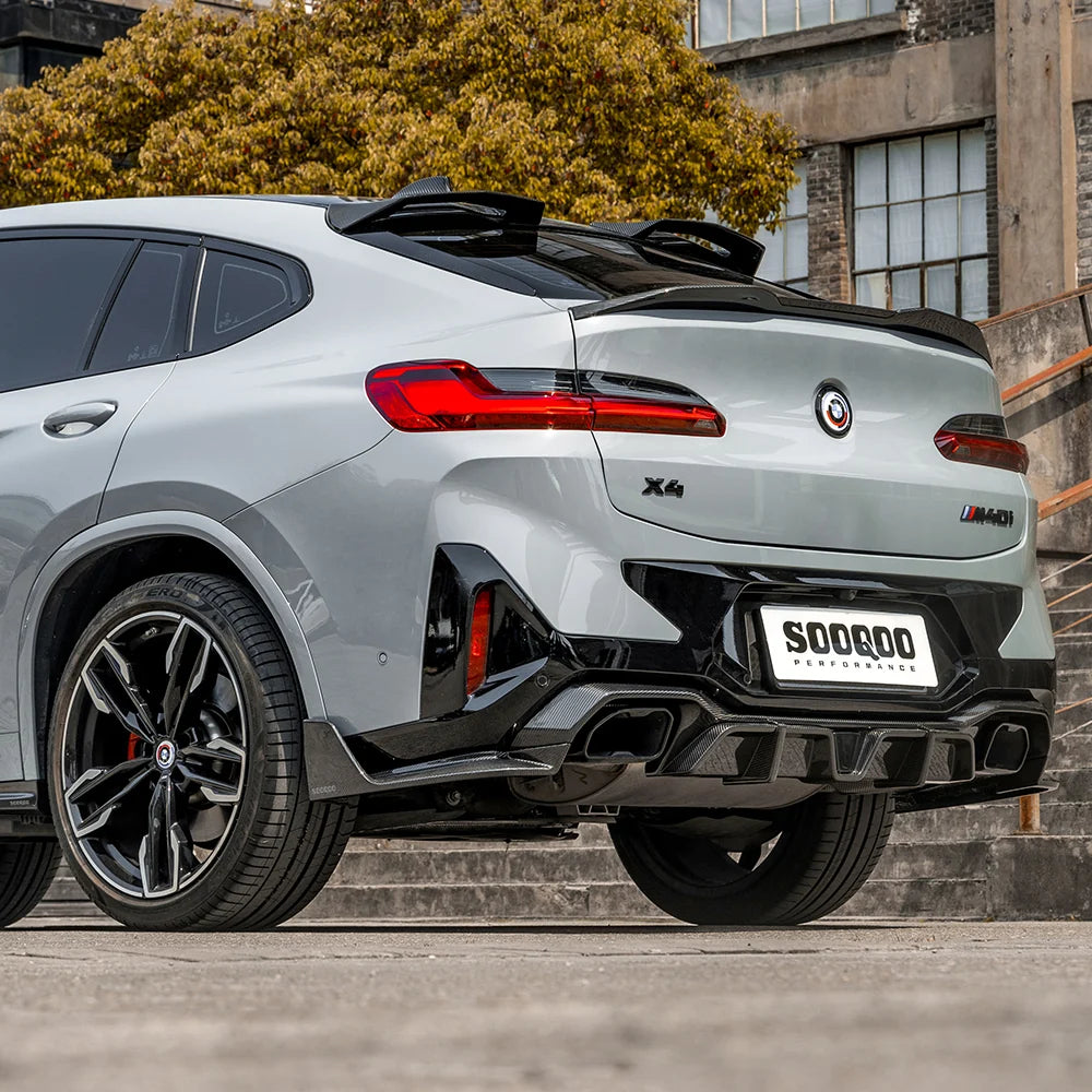 SOOQOO BMW X4M F98 Roof Spoiler In Prepreg Carbon Fiber