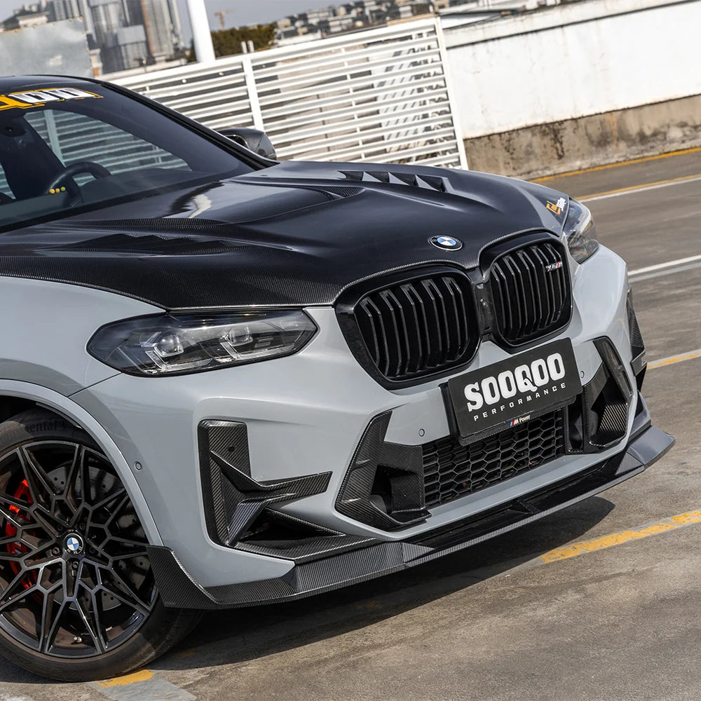 SOOQOO V2 BMW X3M F97 / X4M F98 LCI Front Lip In Prepreg Carbon Fiber