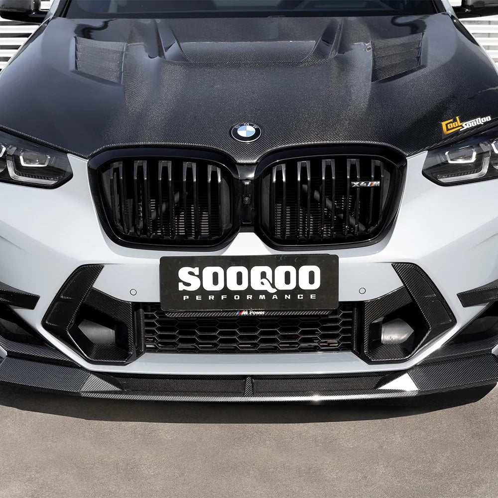 SOOQOO V2 BMW X3M F97 / X4M F98 LCI Front Lip In Prepreg Carbon Fiber