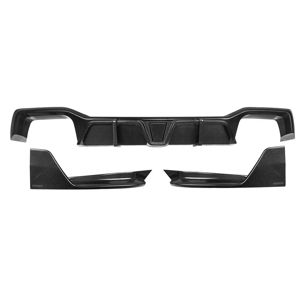 SOOQOO BMW X4M F98 Facelift Rear Diffuser W/Brake Light In Prepreg Carbon Fiber