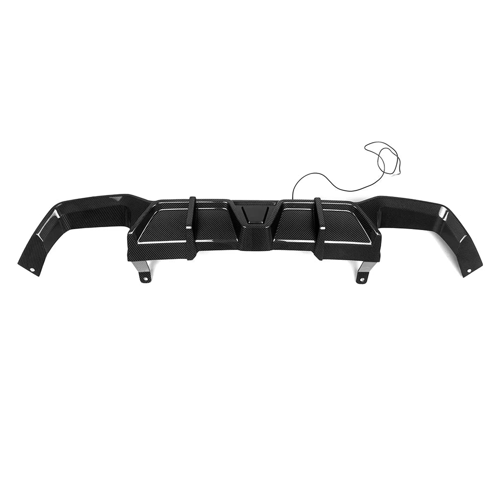 SOOQOO BMW X4M F98 Facelift Rear Diffuser W/Brake Light In Prepreg Carbon Fiber