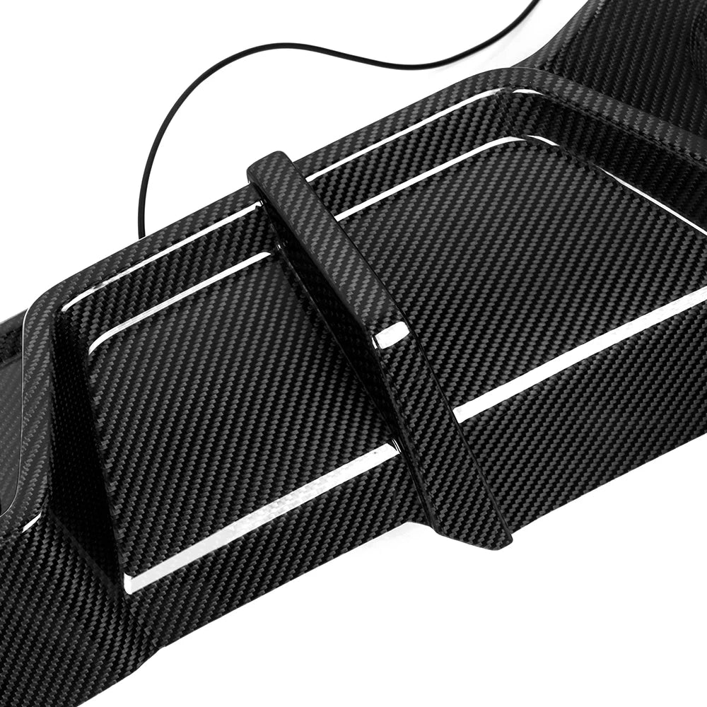SOOQOO BMW X4M F98 Facelift Rear Diffuser W/Brake Light In Prepreg Carbon Fiber