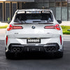 SOOQOO BMW X3 G45 Rear Bumper Inserts In Prepreg Carbon Fiber
