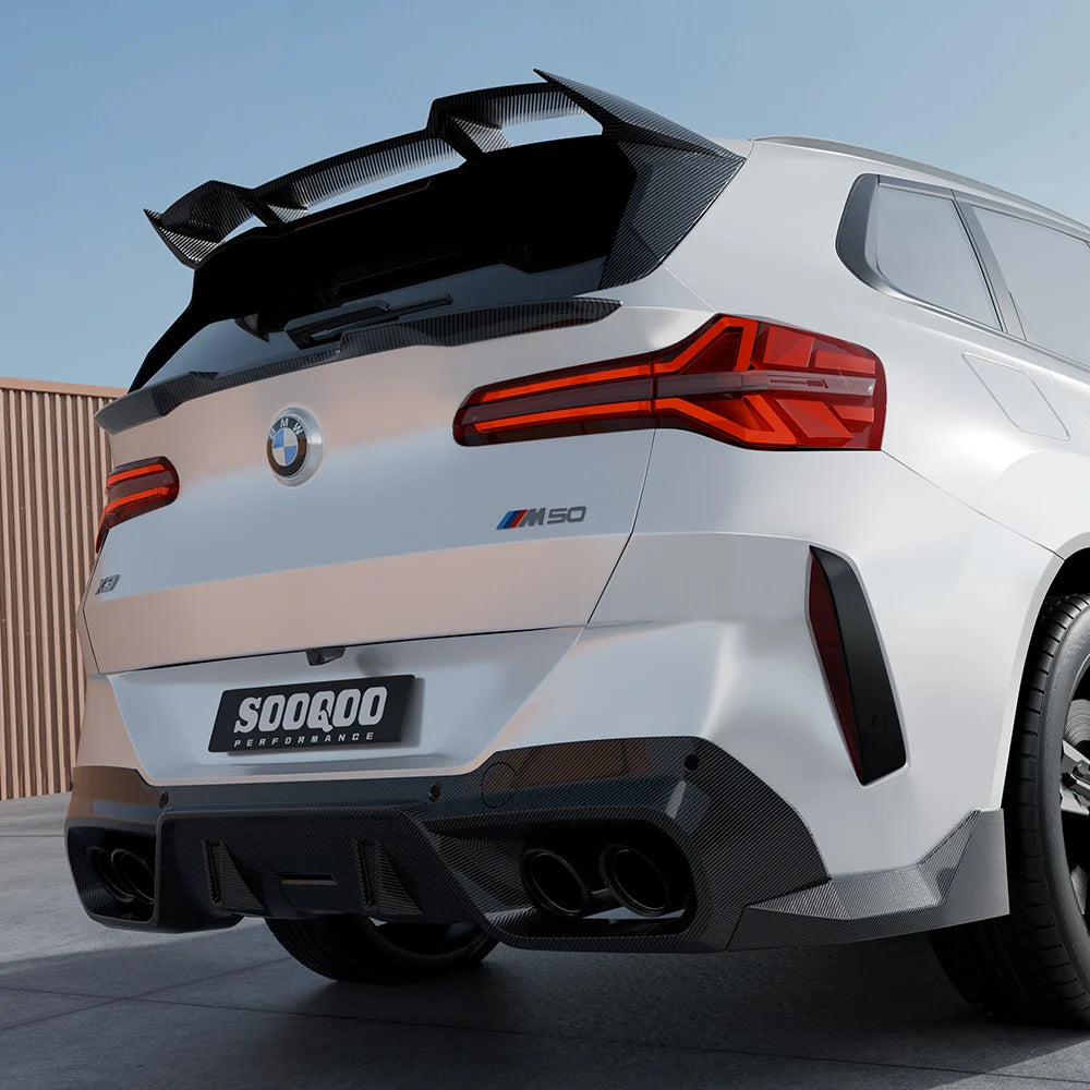 SOOQOO BMW X3 G45 Rear Diffuser in Prepreg Carbon Fiber