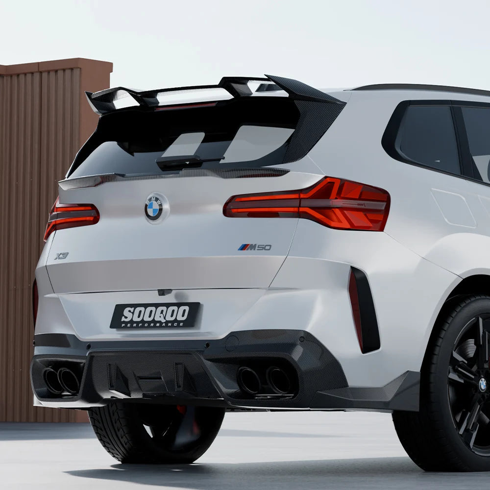 SOOQOO BMW X3 G45 Rear Window Fins In Prepreg Carbon Fiber