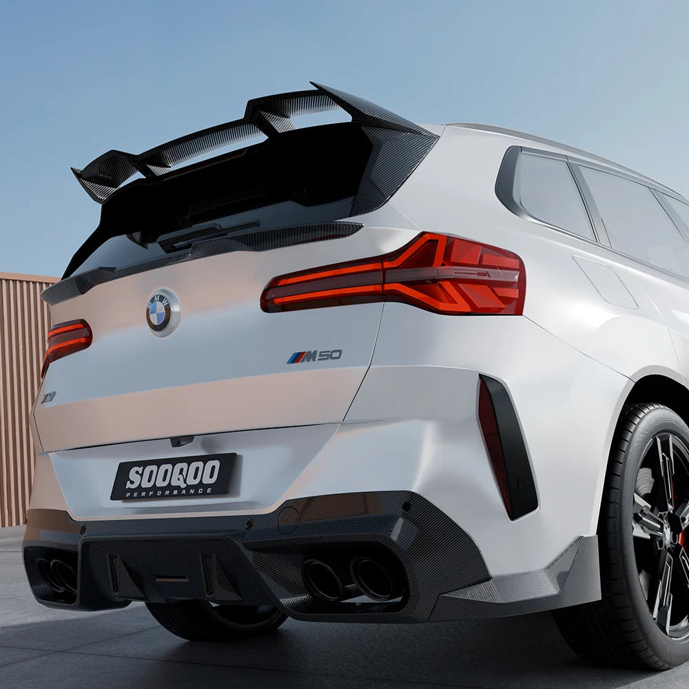 SOOQOO BMW X3 G45 Rear Window Fins In Prepreg Carbon Fiber