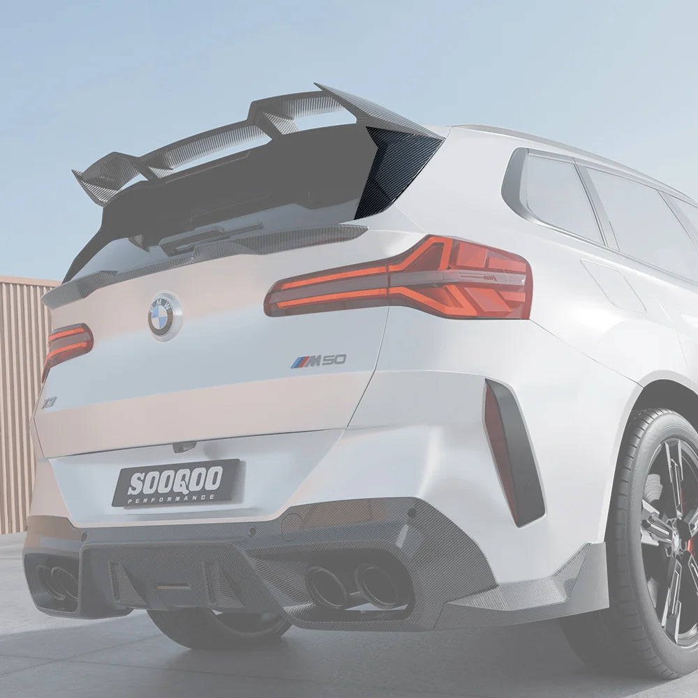 SOOQOO BMW X3 G45 Rear Window Fins In Prepreg Carbon Fiber