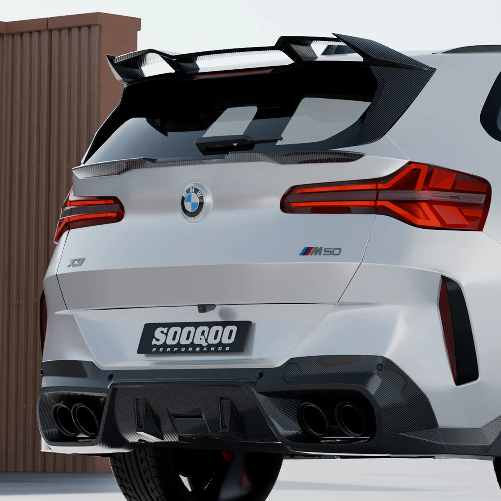 SOOQOO BMW X3 G45 Roof Spoiler in Prepreg Carbon Fiber