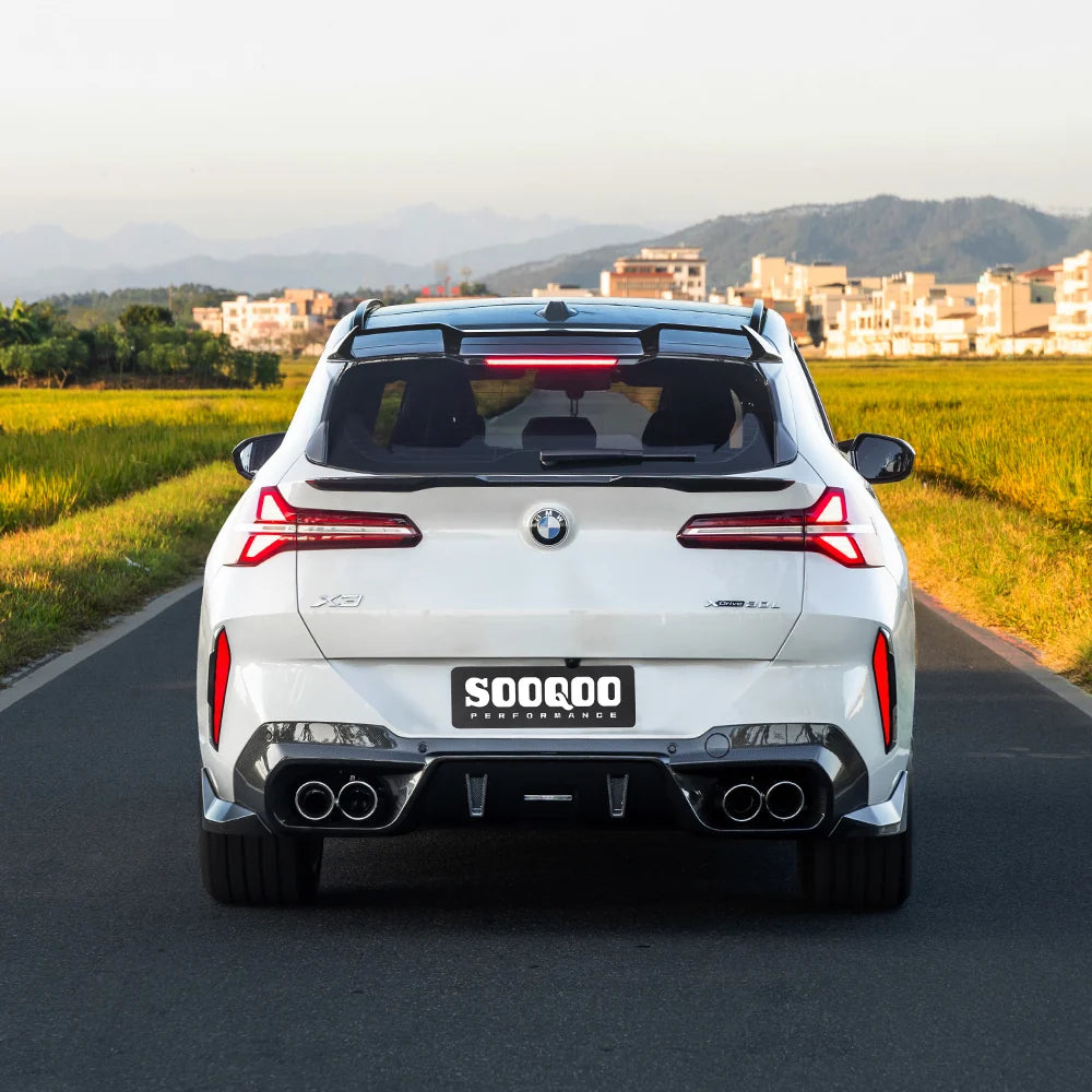 SOOQOO BMW X3 G45 Rear Spoiler In Prepreg Carbon Fiber