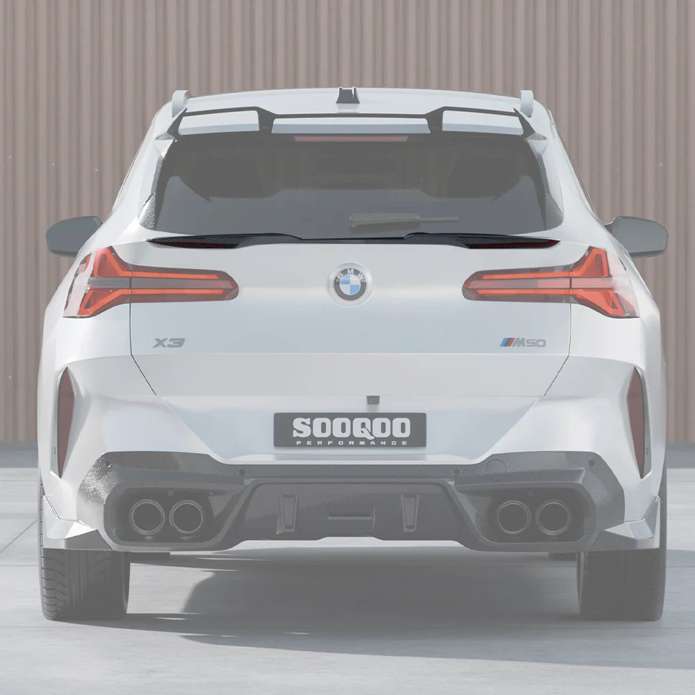 SOOQOO BMW X3 G45 Rear Spoiler In Prepreg Carbon Fiber