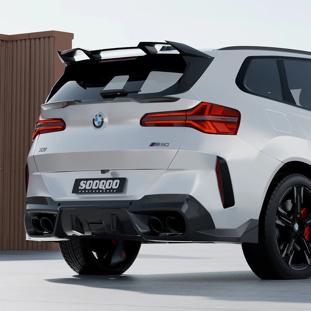 SOOQOO BMW X3 G45 Rear Spoiler In Prepreg Carbon Fiber
