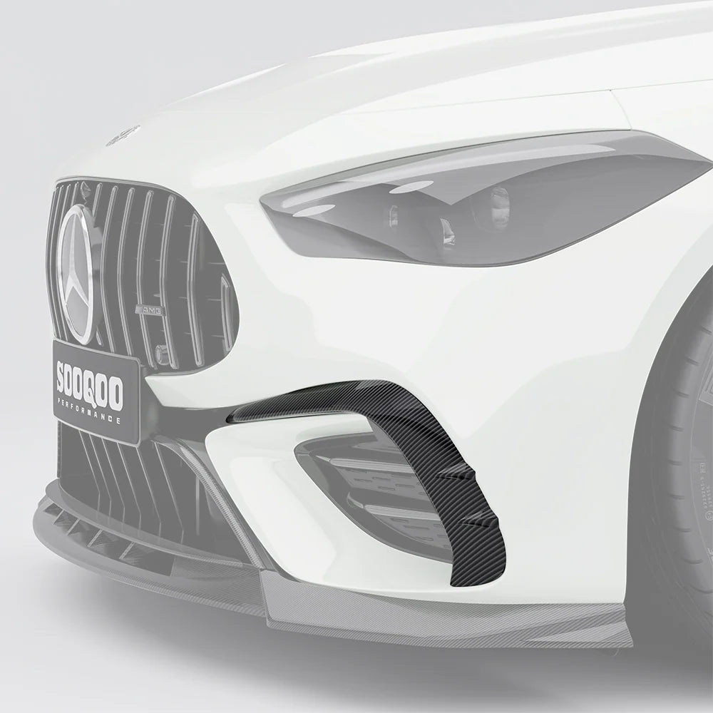SOOQOO MERCEDES-AMG CLE 53 C236 Front Bumper Inserts In Prepreg Carbon Fiber