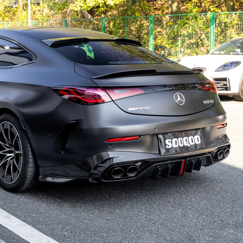 SOOQOO MERCEDES-AMG CLE 53 C236 Rear Diffuser In Prepreg Carbon Fiber