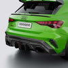 SOOQOO AUDI RS3 Sportback 8Y Facelift Rear Diffuser In Prepreg Carbon Fiber