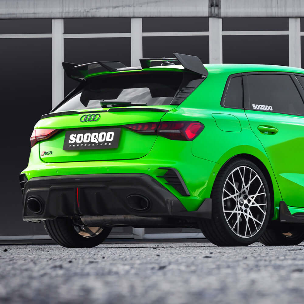SOOQOO AUDI RS3 Sportback 8Y Facelift Rear Diffuser In Prepreg Carbon Fiber