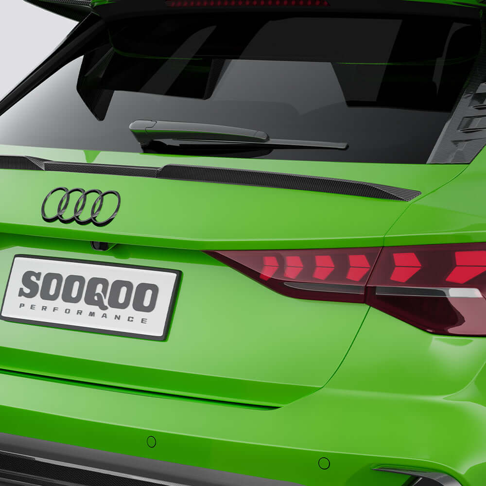 SOOQOO AUDI RS3 Sportback 8Y Rear Spoiler In Prepreg Carbon Fiber