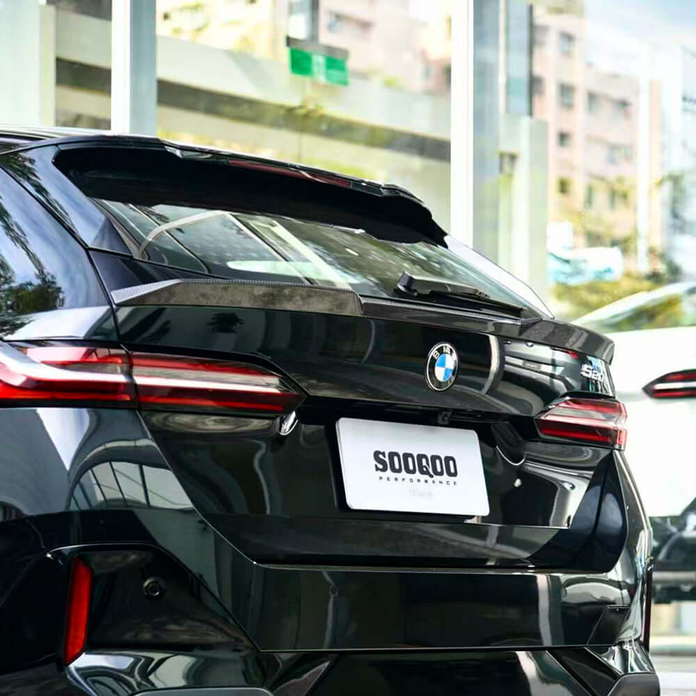 SOOQOO BMW M5 G99 Rear Spoiler In Preprep Carbon Fiber