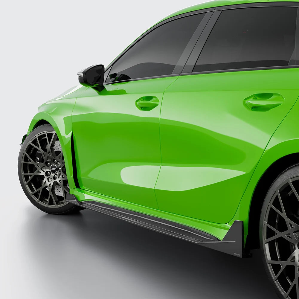 SOOQOO AUDI RS3 8Y Side Skirt In Prepreg Carbon Fiber
