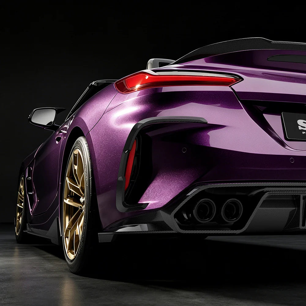 SOOQOO BMW Z4 G29 Rear Bumper Inserts In Prepreg Carbon Fiber