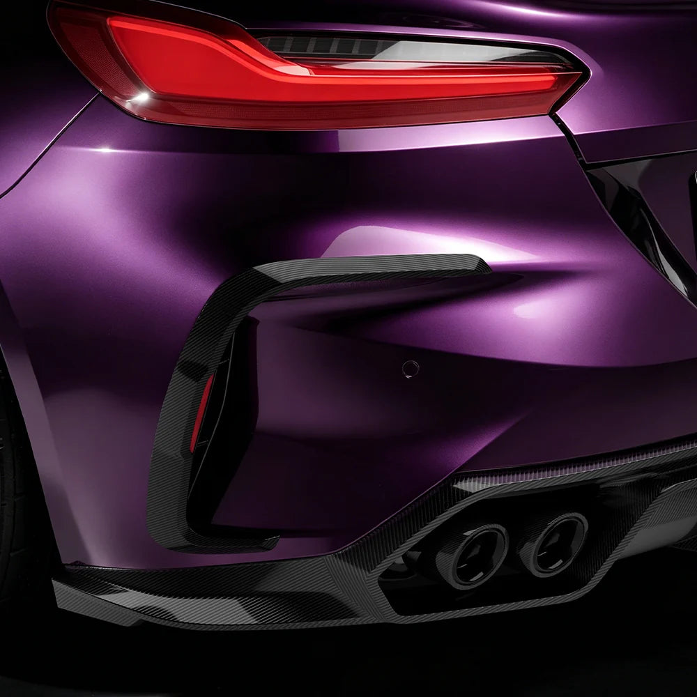 SOOQOO BMW Z4 G29 Rear Bumper Inserts In Prepreg Carbon Fiber