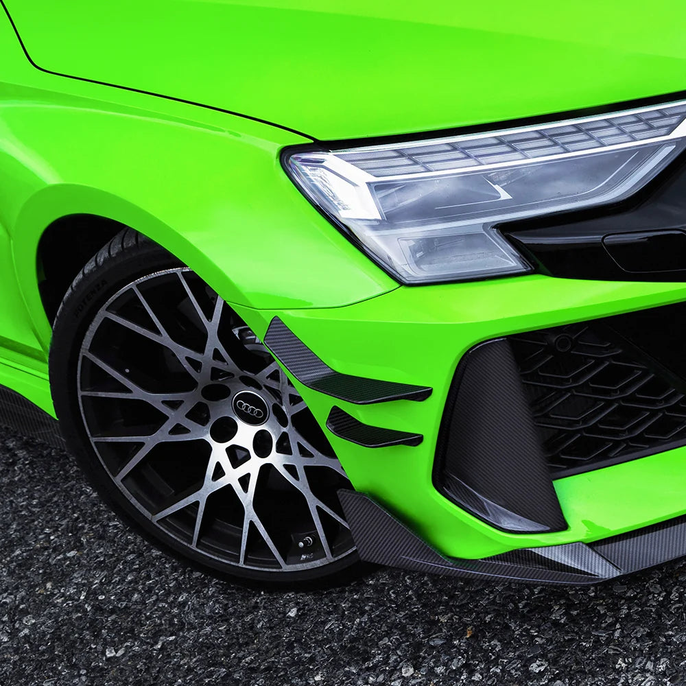 SOOQOO AUDI RS3 8Y Facelift Front Canards In Prepreg Carbon Fiber