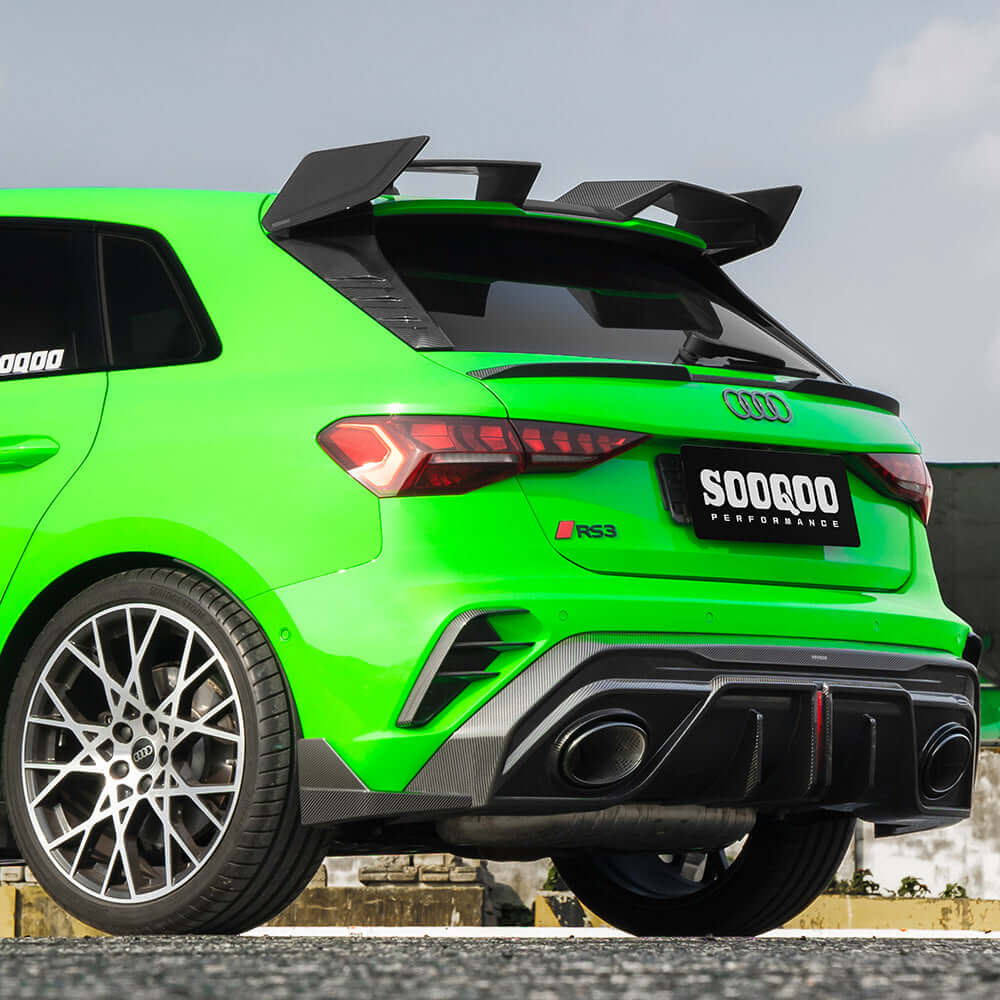 SOOQOO AUDI RS3 Sportback 8Y Rear Spoiler In Prepreg Carbon Fiber