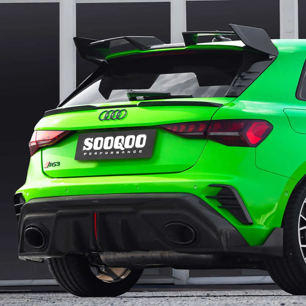 SOOQOO AUDI RS3 Sportback 8Y Rear Spoiler In Prepreg Carbon Fiber