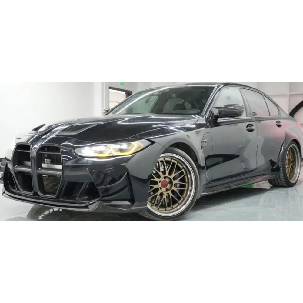 BMW G8X Dry Carbon Fiber Single-Sided Flat Side Skirts