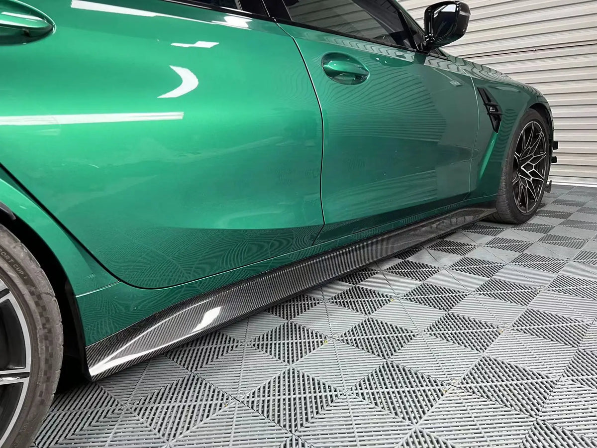 BMW G8X Dry Carbon Fiber OEM Side Skirts