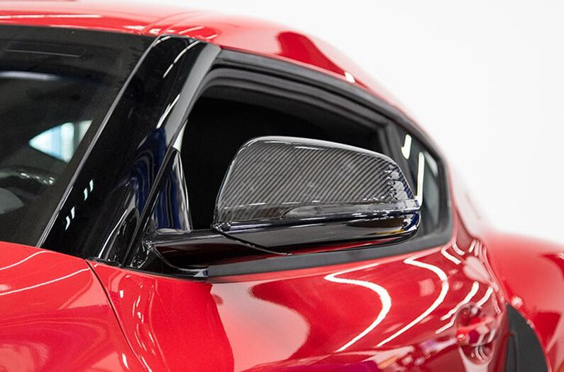 Toyota Supra A90 OEM-Style Carbon Fiber Mirror Caps