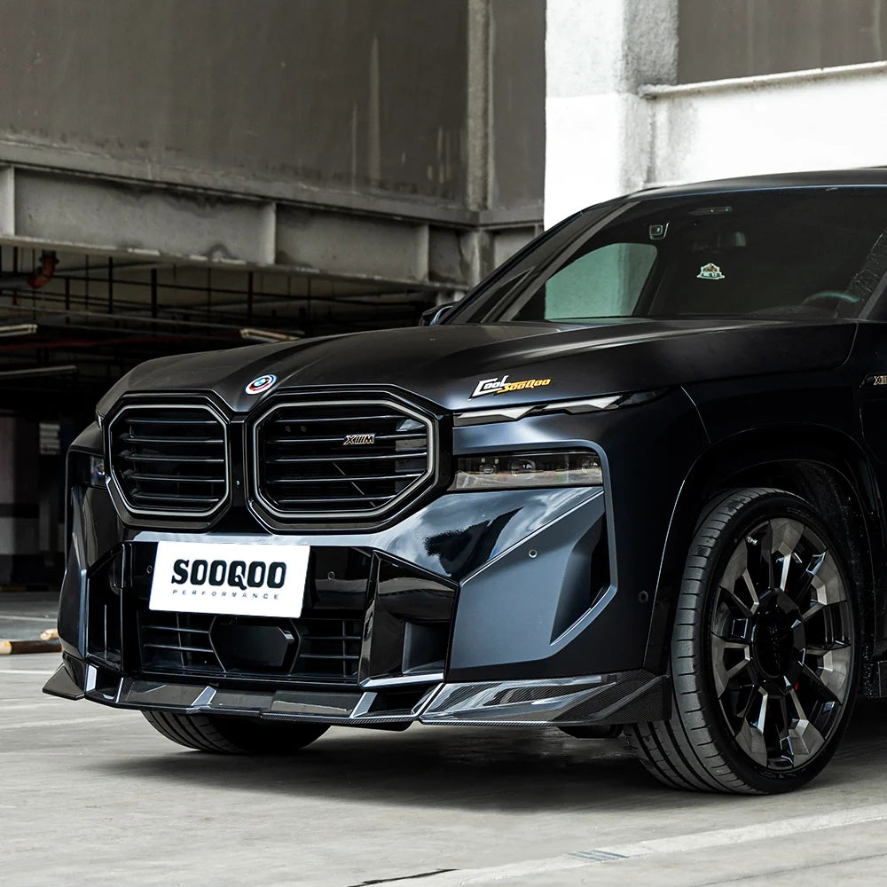 SOOQOO BMW XM G09 Front Lip In Prepreg Carbon Fiber