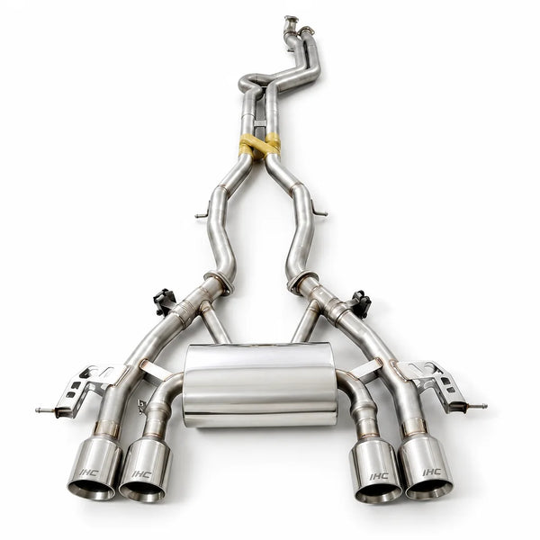 BMW G8X M2/M3/M4 GOLD PLATED CATBACK + Free FLOW DOWNPIPE + Z MIDPIPE EXHAUST SYSTEM — IHC Z FULL Exhaust
