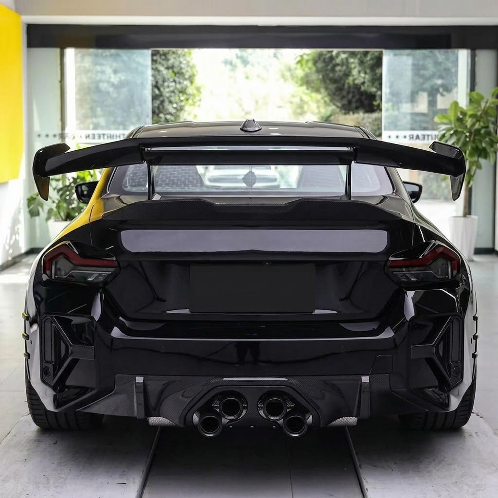 BMW G8X AD V3 STYLE CARBON FIBER SWAN NECK REAR WING SPOILER